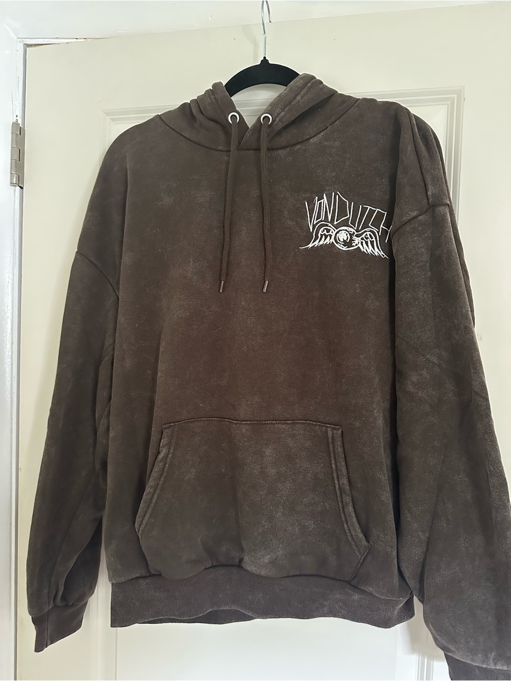 Von Dutch Brown Hooded Sweatshirt with White Logo